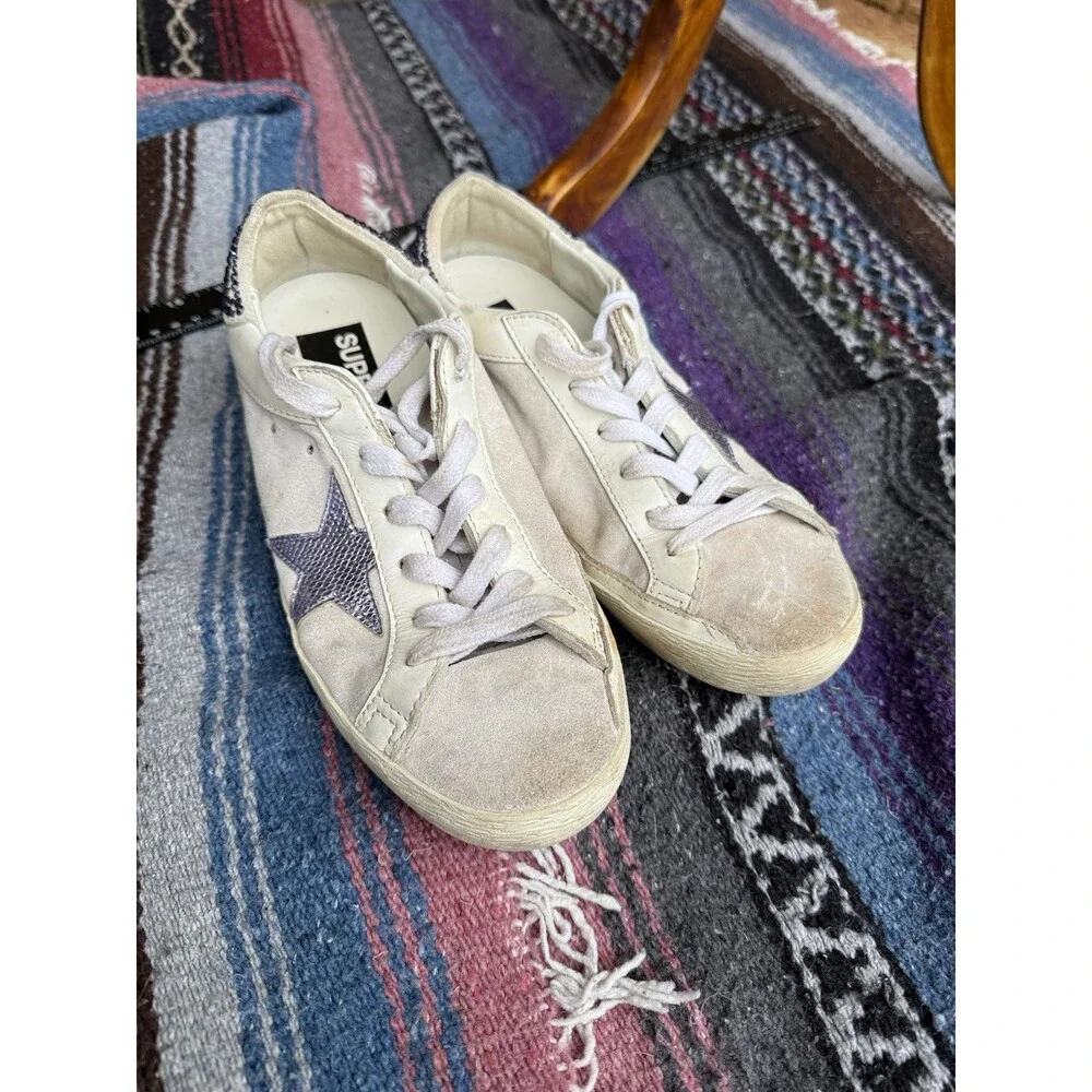 Golden Goose Super-Star Private Edit Womens US7 EU37 Star Crystal Heel Sneakers